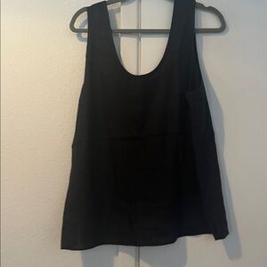 NWOT Everlane Black linen tank Sleeveless Top